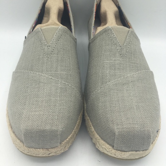 bobs wedge canvas shoe